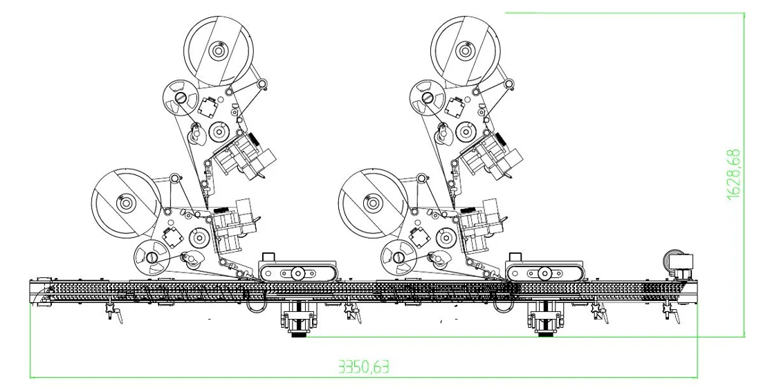 Two stations along one conveyor