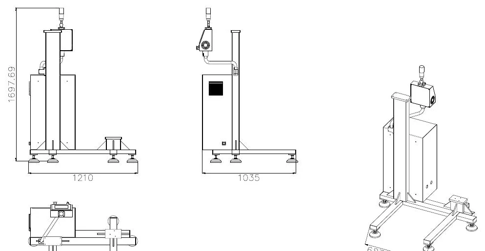 The support stand in detail