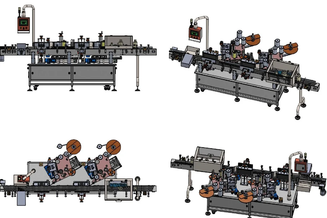 A line with several working stations